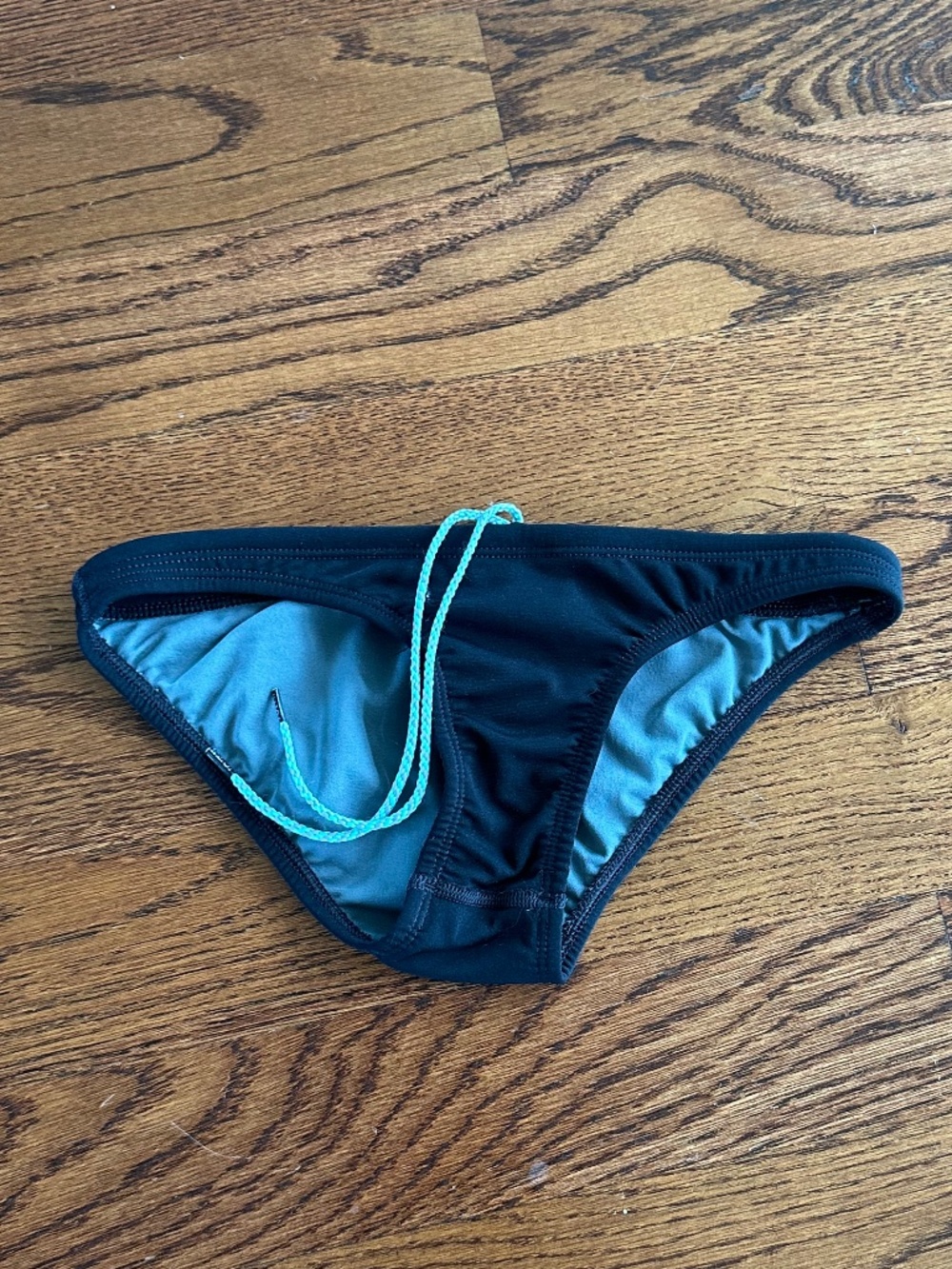Jolyn Drawstring Bikini Bottom Sz S Black